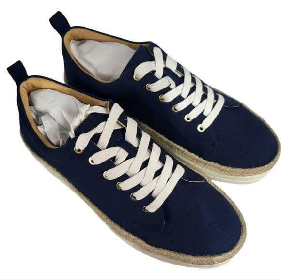 Jack Rogers Mia Platform Sneakers Midnight Navy 8.5 - Picture 7 of 8